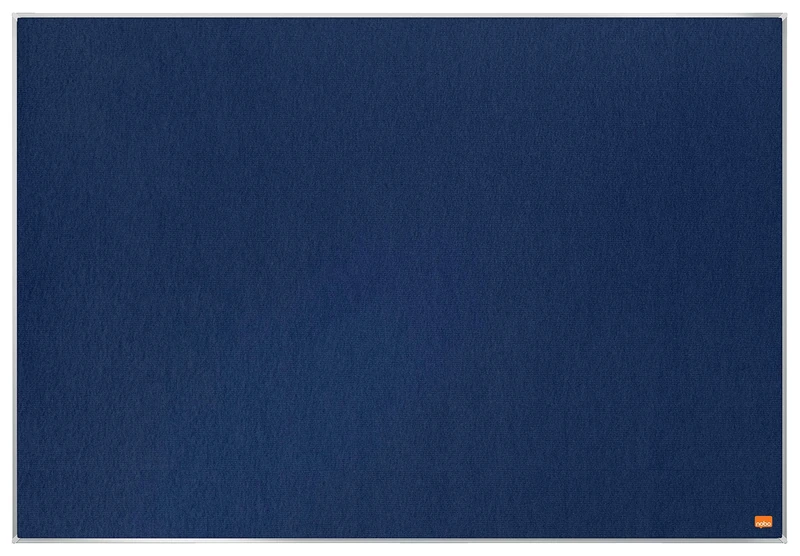 Nobo Felt Noticeboard, 900 x 600 mm, Slim Trim Frame, InvisaMount Mounting System, Impression Pro, Blue, 1915226