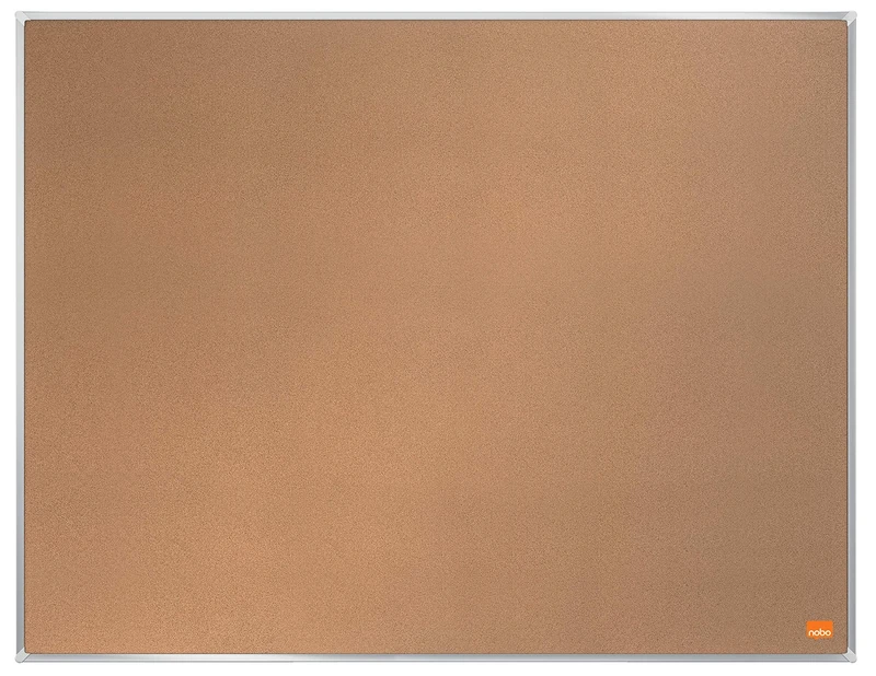 Nobo Cork Noticeboard, 600 x 450 mm, Slim Trim Frame, Self-Healing Cork Surface, InvisaMount Mounting System, Impression Pro, Light Brown, 1915229