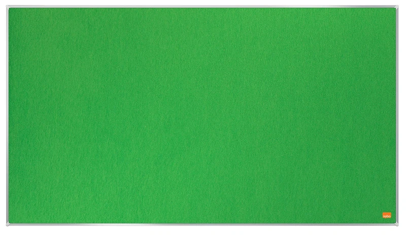 Nobo Widescreen Felt Noticeboard, 890 x 500 mm, Slim Trim Frame, InvisaMount Mounting System, Impression Pro, Green, 1915425