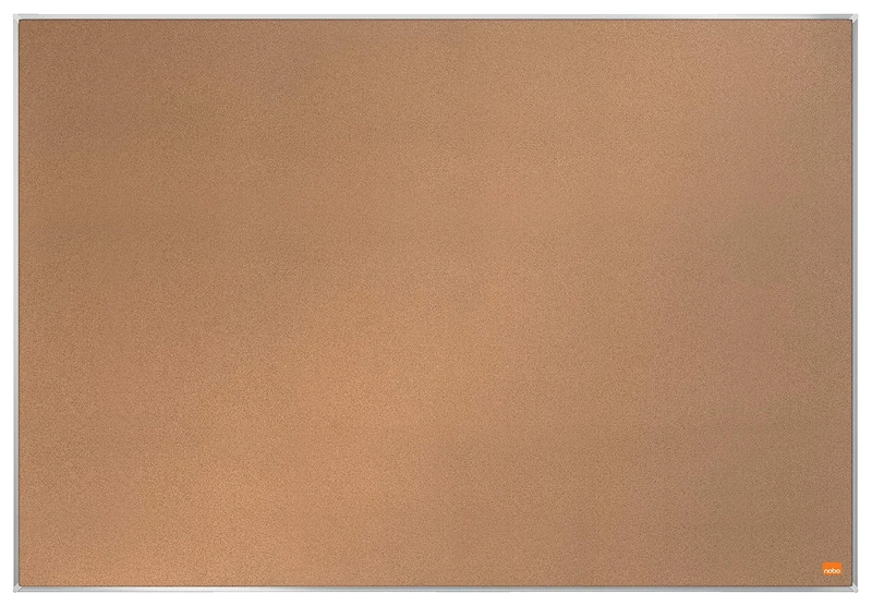 Nobo Cork Noticeboard, 900 x 600 mm, Slim Trim Frame, Self-Healing Cork Surface, InvisaMount Mounting System, Impression Pro, Light Brown, 1915230