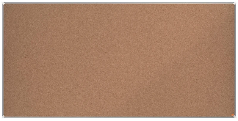 Nobo Cork Notice Board, 2400 x 1200 mm, Aluminium Trim, Self-Healing Cork Surface, Corner Wall Mounting, Premium Plus, Light Brown, 1915186