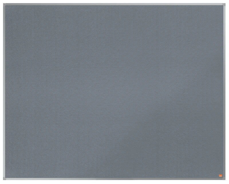 Nobo Felt Noticeboard, 1500 x 1200 mm, Aluminium Trim, Corner Wall Mounting, Essence Range, Grey, 1915458