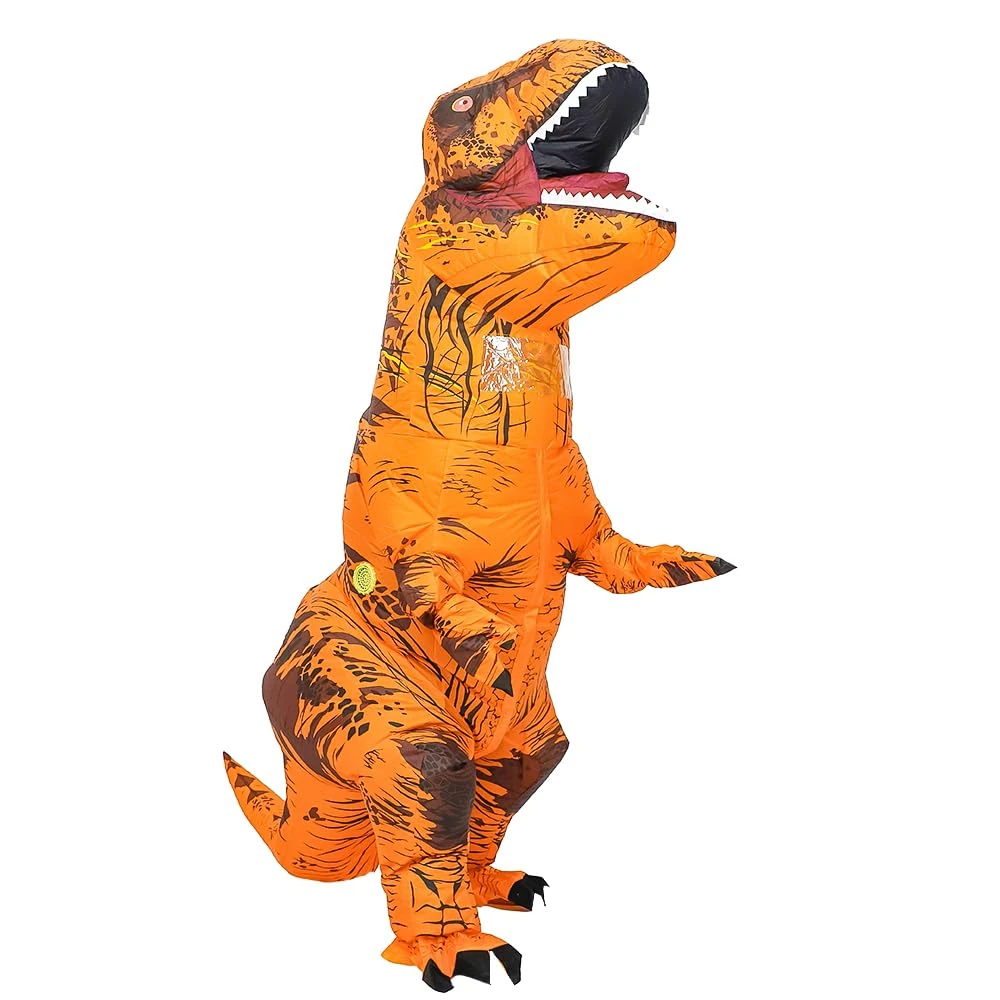 Rafalacy Inflatable Dinosaur Costume Adult Fancy Dinosaur Suit Blow up Trex Full Body Dino Costume For Halloween Cosplay Party