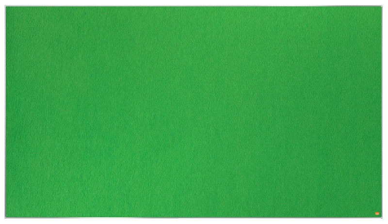 Nobo Widescreen Felt Noticeboard, 1880 x 1060 mm, Slim Trim Frame, InvisaMount Mounting System, Impression Pro, Green, 1915428