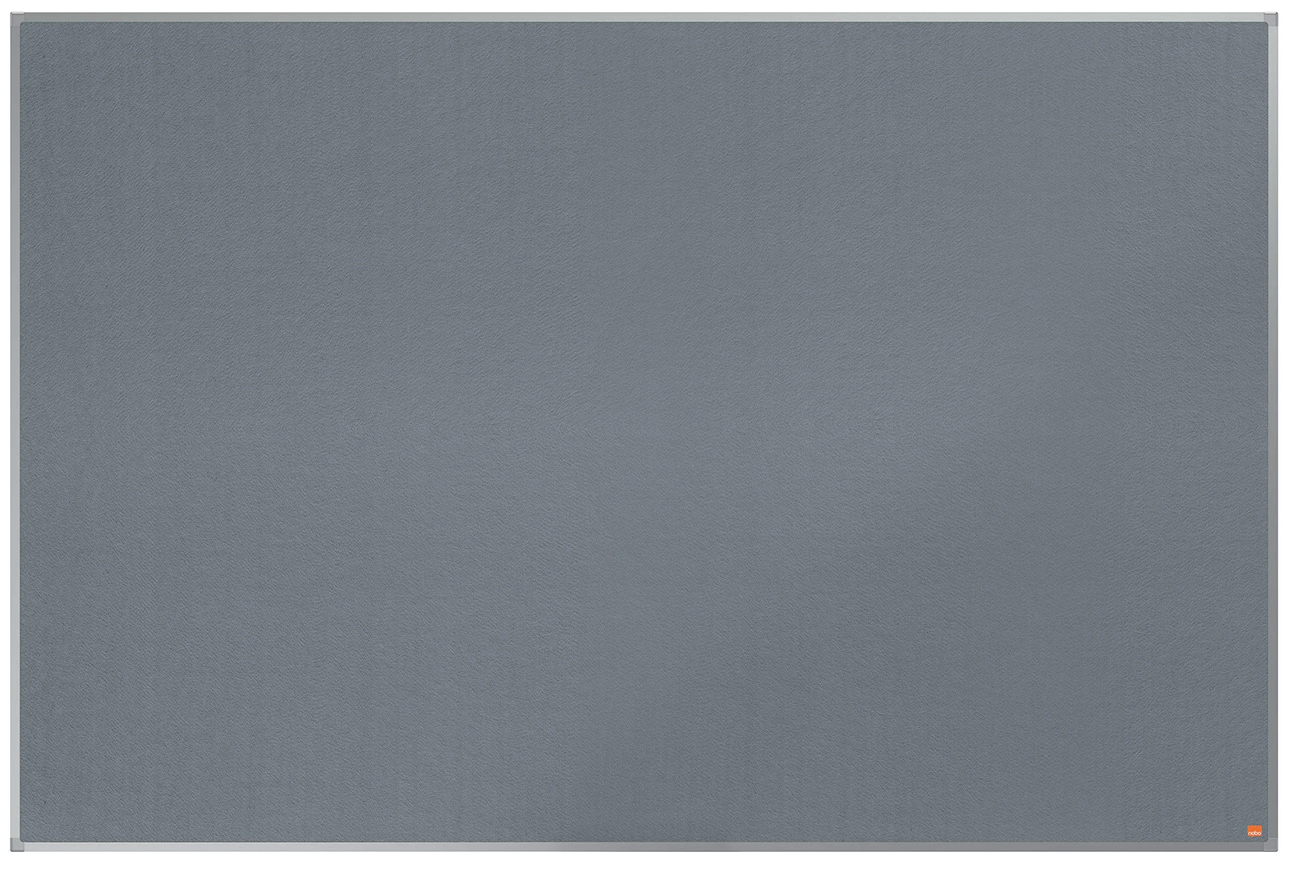Nobo Felt Noticeboard, 1800 x 1200 mm, Aluminium Trim, Corner Wall Mounting, Essence Range, Grey, 1915440