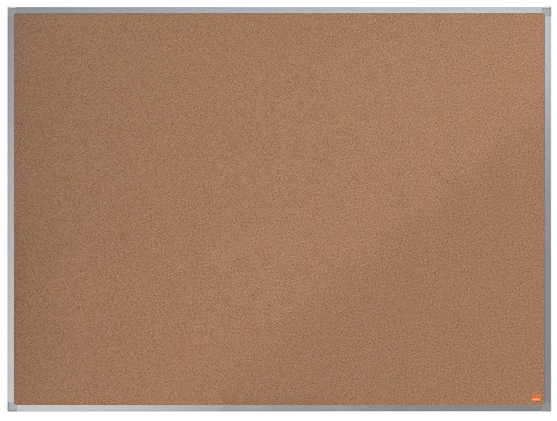 Nobo Cork Noticeboard, 1200 x 900 mm, Aluminium Trim, Corner Wall Mounting, Essence Range, Light Brown, 1903961