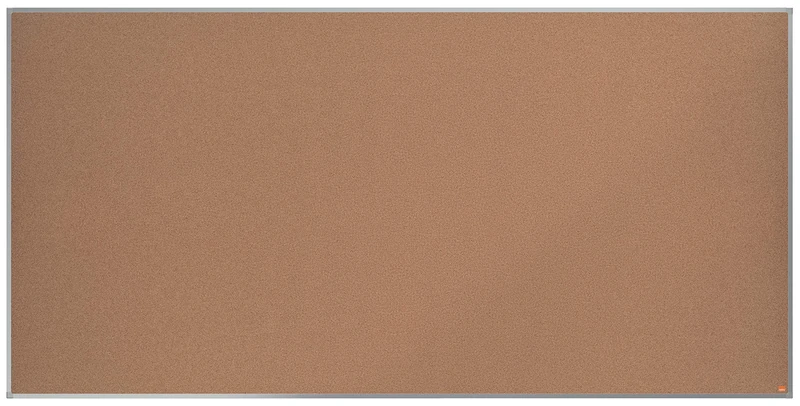 Nobo Cork Noticeboard, 2400 x 1200 mm, Aluminium Trim, Corner Wall Mounting, Essence Range, Light Brown, 1915348