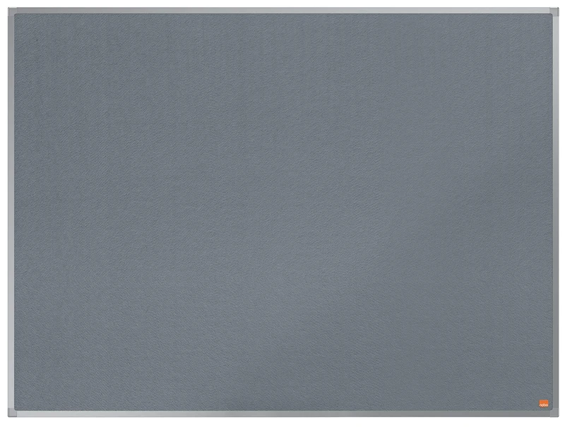 Nobo Felt Noticeboard, 1200 x 900 mm, Aluminium Trim, Corner Wall Mounting, Essence Range, Grey, 1915206