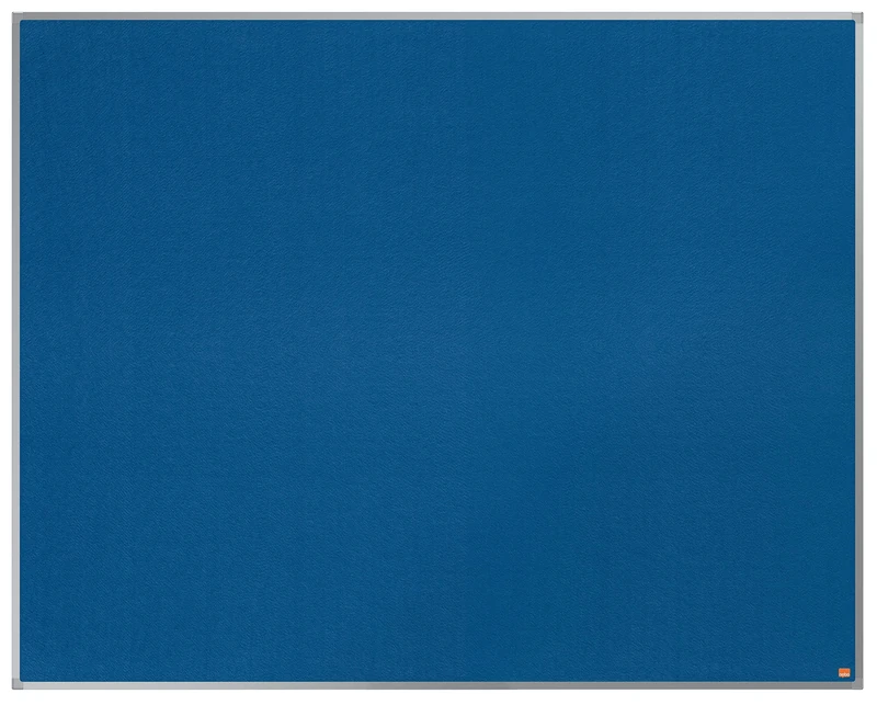 Nobo Felt Noticeboard, 1500 x 1200 mm, Aluminium Trim, Corner Wall Mounting, Essence Range, Blue, 1915456