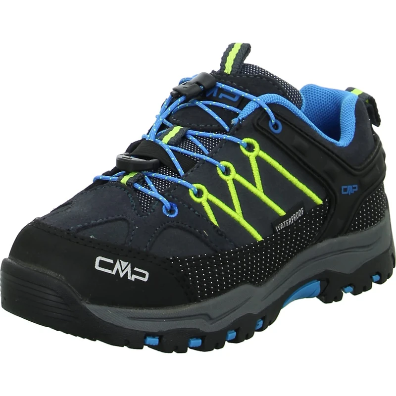 CMP Kids Rigel Low Trekking Shoes WP, Trekking Shoes Unisex Children, Anthracite Fluorescent Yellow, 40 EU, Anthracite Fluorescent Yellow, 40 EU