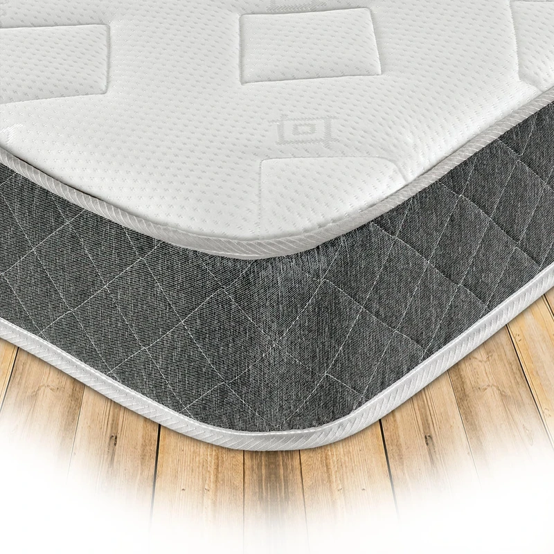Starlight Beds Single Mattress with Springs & Memory Foam - Grey Jump N Tac Model, 7 Inch Budget Mattress, Soft Support, 90x190cm