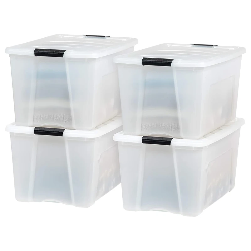 IRIS USA, Inc. Storage Bin, Pearl, 72 Litre - Image 1