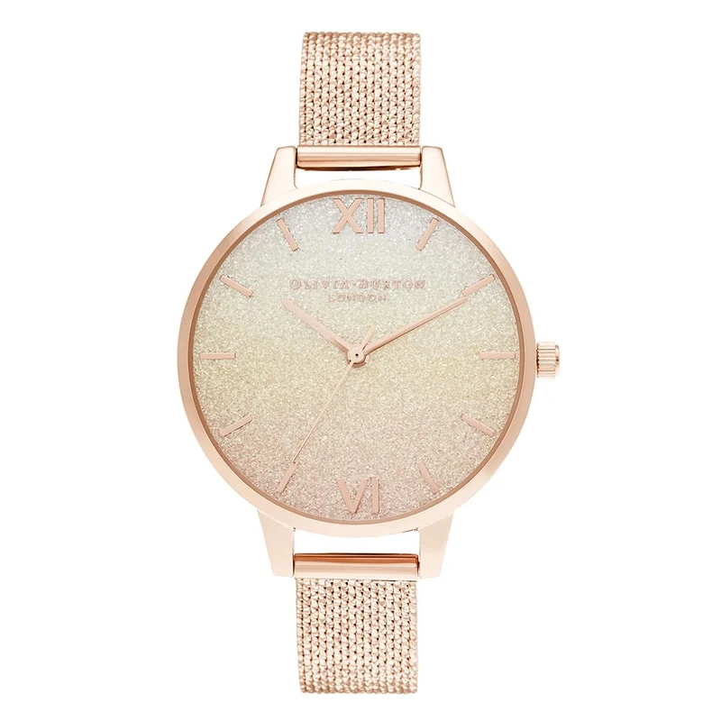 Olivia Burton Analogue Quartz Watch for Women Under The SEA Collection with Rose Gold Colored Stainless Steel Mesh Bracelet - OB16US58