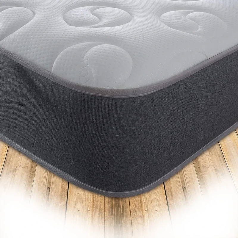 Starlight Beds Ying & Yang Hybrid Small Double Mattress. Premium Sprung Mattress with Memory Foam. 20cm Deep, Grey. Small Double - 4ft x 6ft3 (120cm x 190cm)