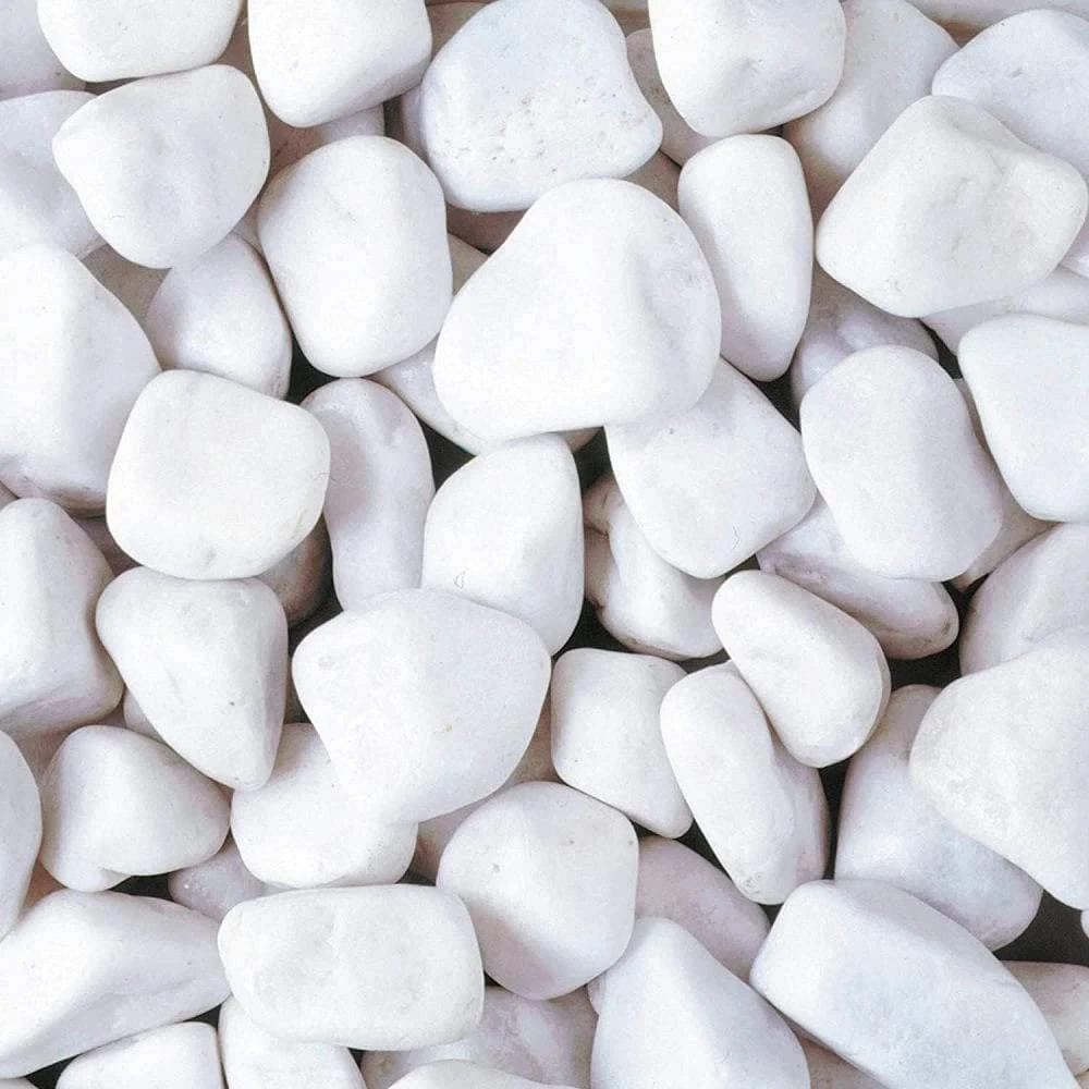 White Pebbles | 20mm - 40mm | 20kg | Aggregates, Gravel for Garden, Garden Stones, Driveway Stones