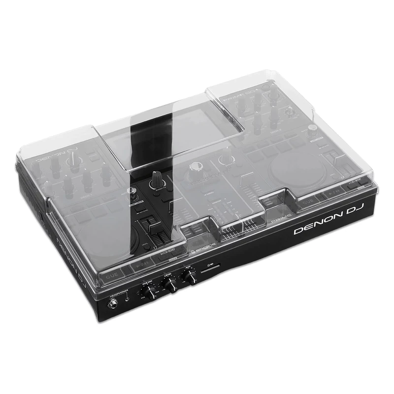 Decksaver Cover for Denon Prime Go - Super-Durable Polycarbonate Protective lid in Smoked Clear Colour, Made in The UK - The DJs' Choice for Unbeatable Protection