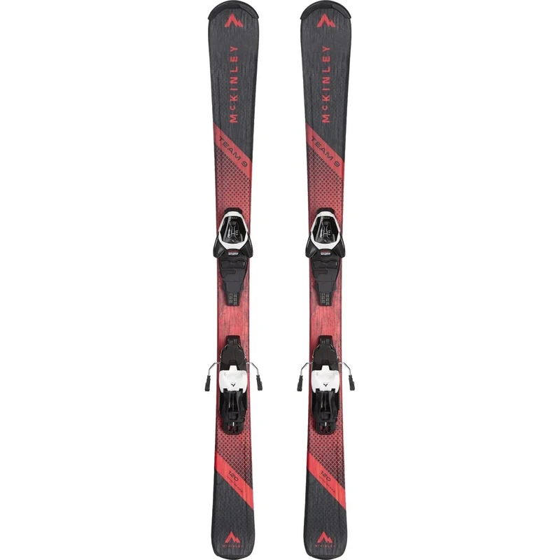 Mckinley Kids Team 9 System Alpine Skis, Black/Red Dark, 140