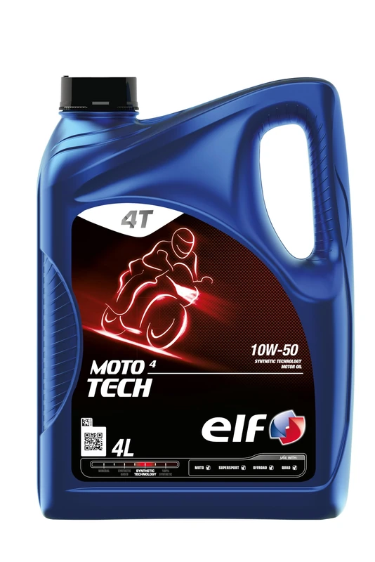 ELF MOTO 4 Tech 10W50 4L - Premium 4T 10W-50 Motorcycle Oil Synthetic 4 Motorbike Oil