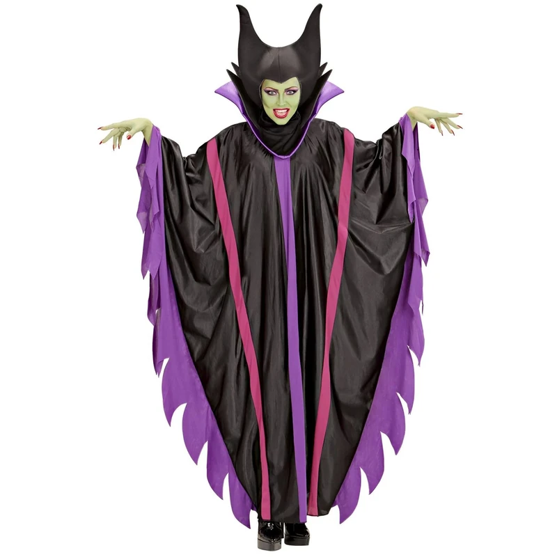 W WIDMANN MILANO Party Fashion - Evil Lady Costume for Women, Dark, Gothic, Horror, Fantasy, Fairy Tales, Halloween, Carnival, Theme Parties, Size XL, Purple/Lilac