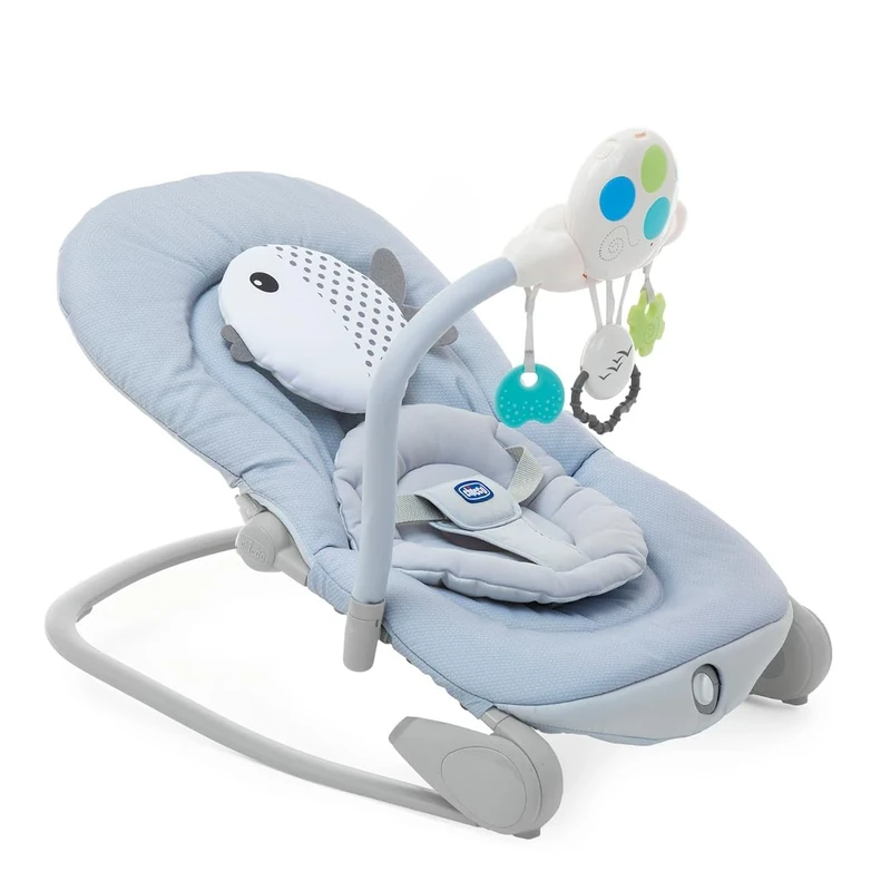 Chicco Balloon Bouncer for Babies and Children Evolutionary 0 M-18 kg, Rocking and Armchair Functions, Reclining Backrest, Compact Closure, Vibration, Interactive Electronic Play, Lights and Sound