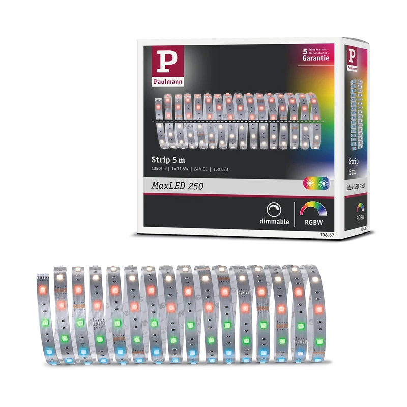 Paulmann MaxLED 250 LED Strip 5m RGBW - 31W Lighting Strip