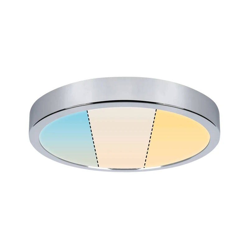 Paulmann Aviar 78926 LED Ceiling Light Panel IP44 Round 300 mm White Switch Chrome Including 1 x 18 Watt Light Panel Plastic 2700 K