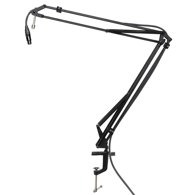 Mackie DB-100 Microphone Boom Arm With Desktop Mount and Cable Management Straps
