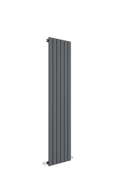 Nuie HLA71 Sloane Modern Home Wall Mount Designer Vertical Single Panel Radiator, 1500mm x 354mm x 53mm, Anthracite