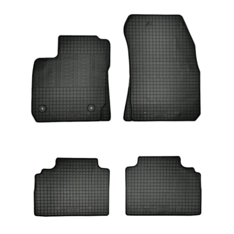 AUTO-STYLE Rubber car mats set compatible with Ford Tourneo Courier Kombi 5-persons 2014- (4-pieces + fixing system)