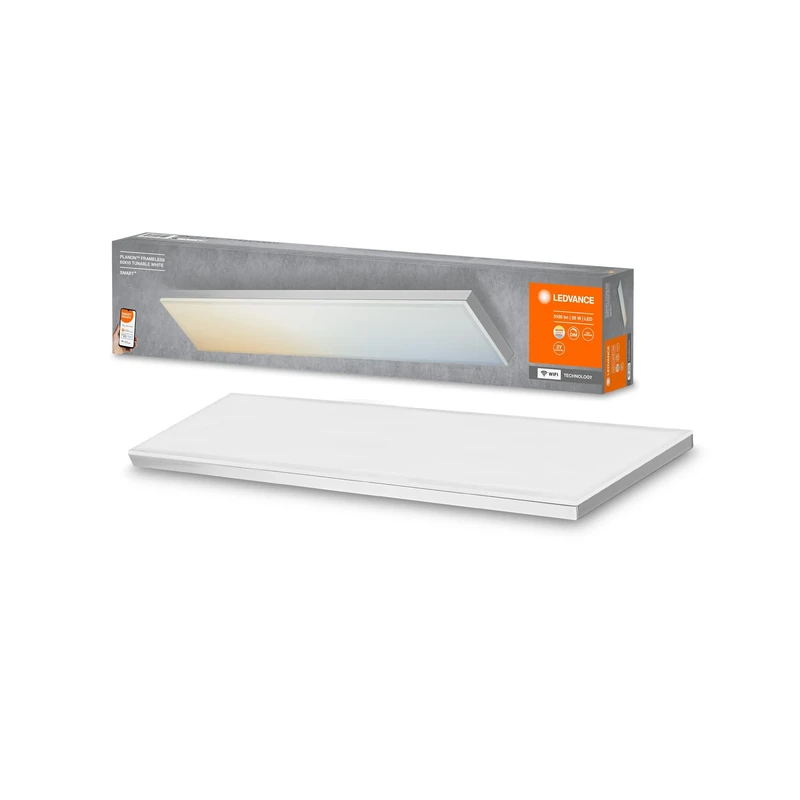 LEDVANCE Smart LEDCeiling Luminaire, Indoor Panel with WiFi Technology, Tunable White (3000K-6500K), 600 mm X 100 mm, Compatible with Google and Alexa Voice Control, Smart+ WiFi ORBIS Frameless