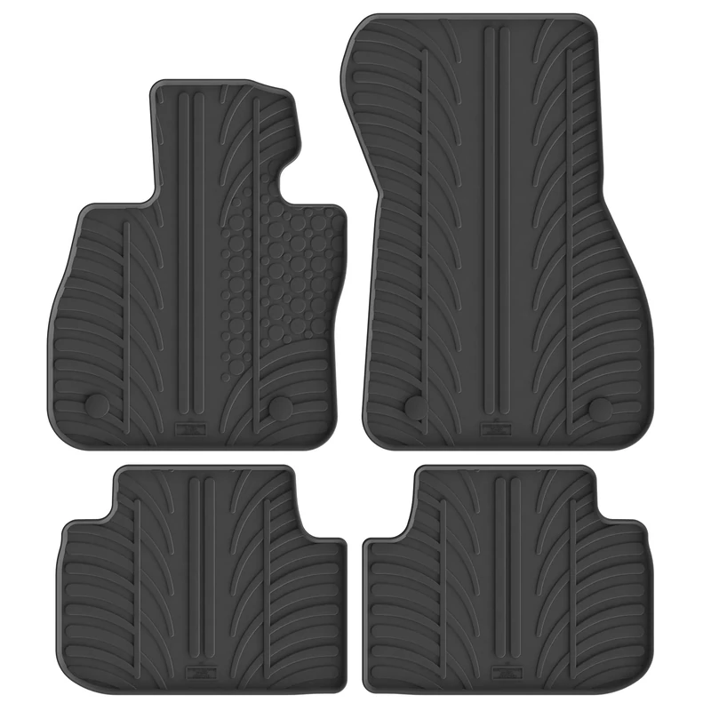 Gledring Set of rubber mats compatible with BMW 2 Series F44 Gran Coupe 2020 (T profile 4 pieces + mounting clips)