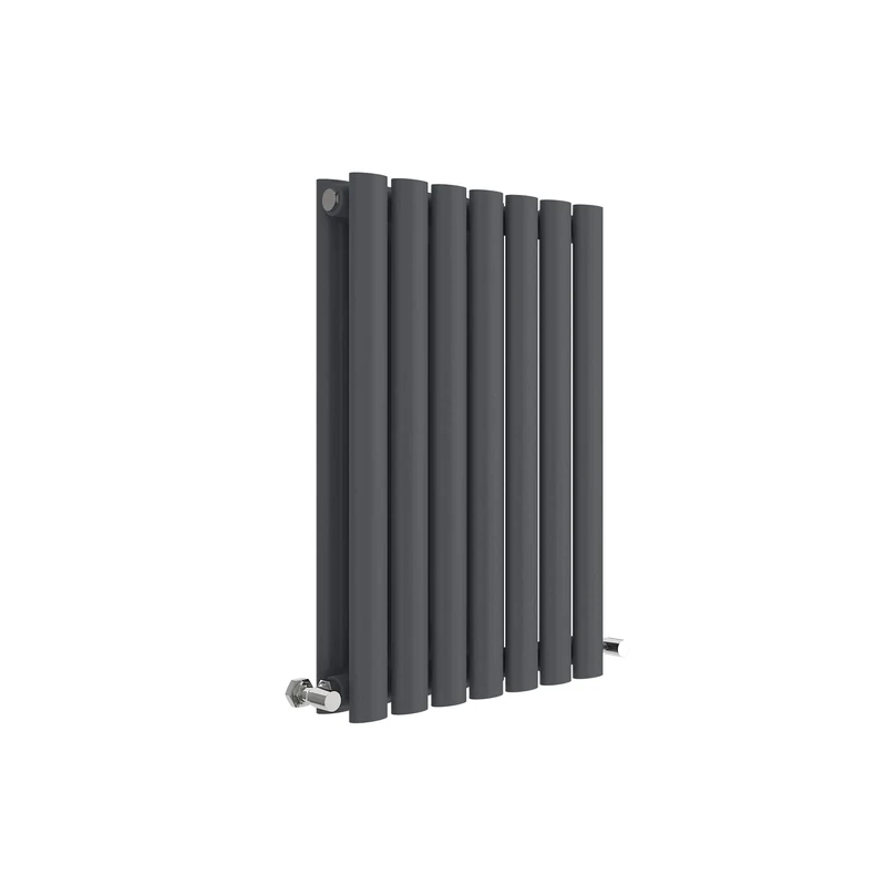 Nuie HLA37D Revive Modern Home Wall Mount Designer Horizontal Double Panel Radiator, 600mm x 412mm x 78mm, Anthracite