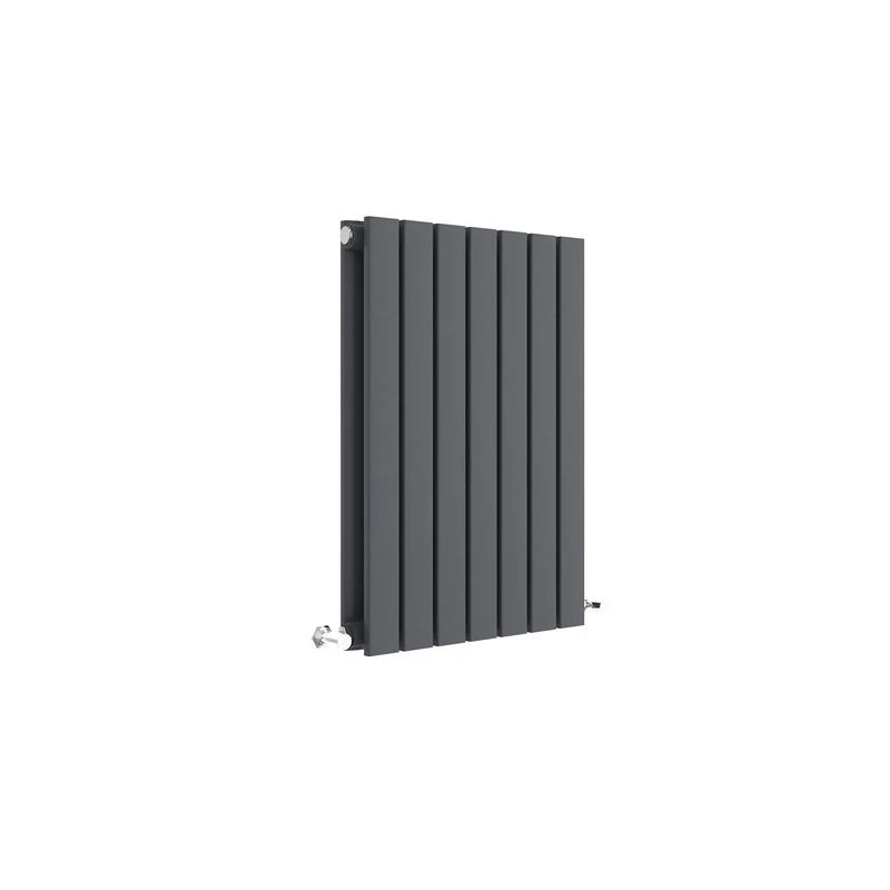 Nuie HLA54D Sloane Modern Home Wall Mount Designer Horizontal Double Panel Radiator, 600mm x 412mm x 72mm, Anthracite