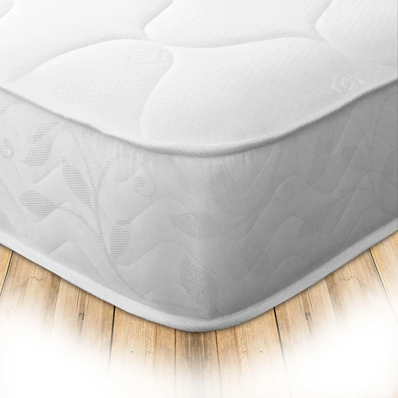 Starlight Beds Spin Top Kingsize Memory Foam Mattress. Sprung King Size Mattress with Memory Foam Layer. 20cm Deep, Soft Feel, White, 5ft x 6ft6 (150cm x 200cm)