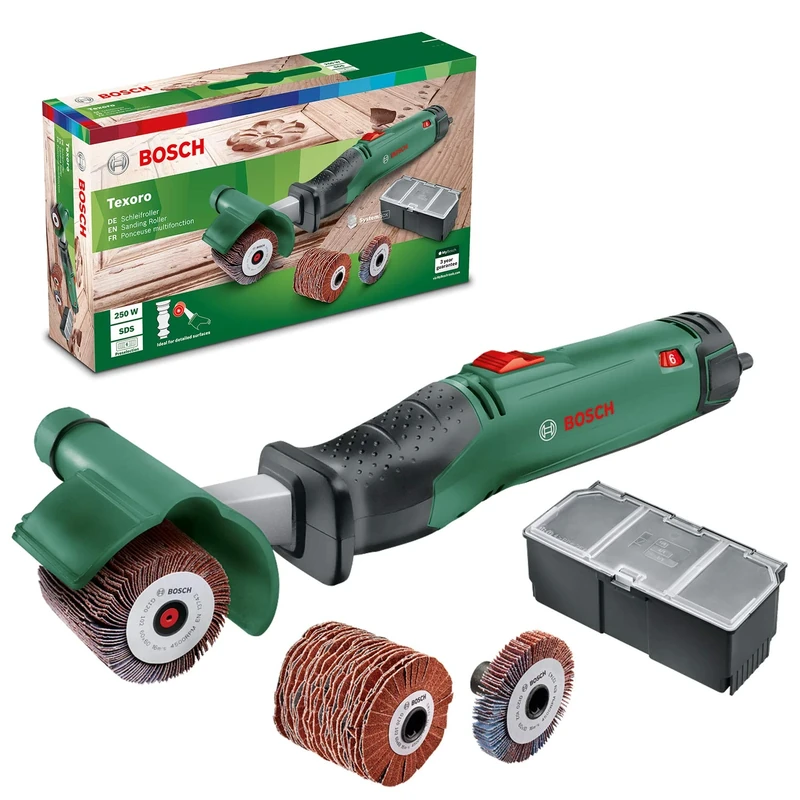 Bosch Schleifroller Texoro (250 Watt, 3 Zubehöre, Zubehörbox, im Karton) - Image 1