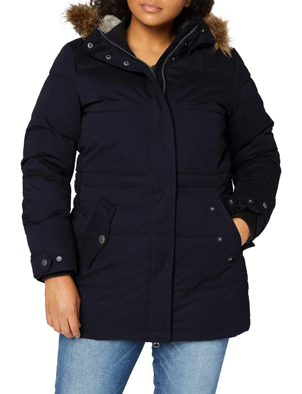 G.I.G.A. DX Women's Ventoso WMN Quilted PRK C Casual Functional Parka in Down Look with Hood, Dark Navy, 34