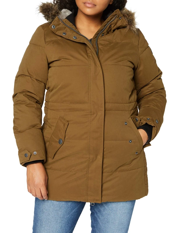 G.I.G.A. DX Women's Ventoso WMN Quilted PRK C Casual Functional Parka in Down Look with Hood, Bronze, 40