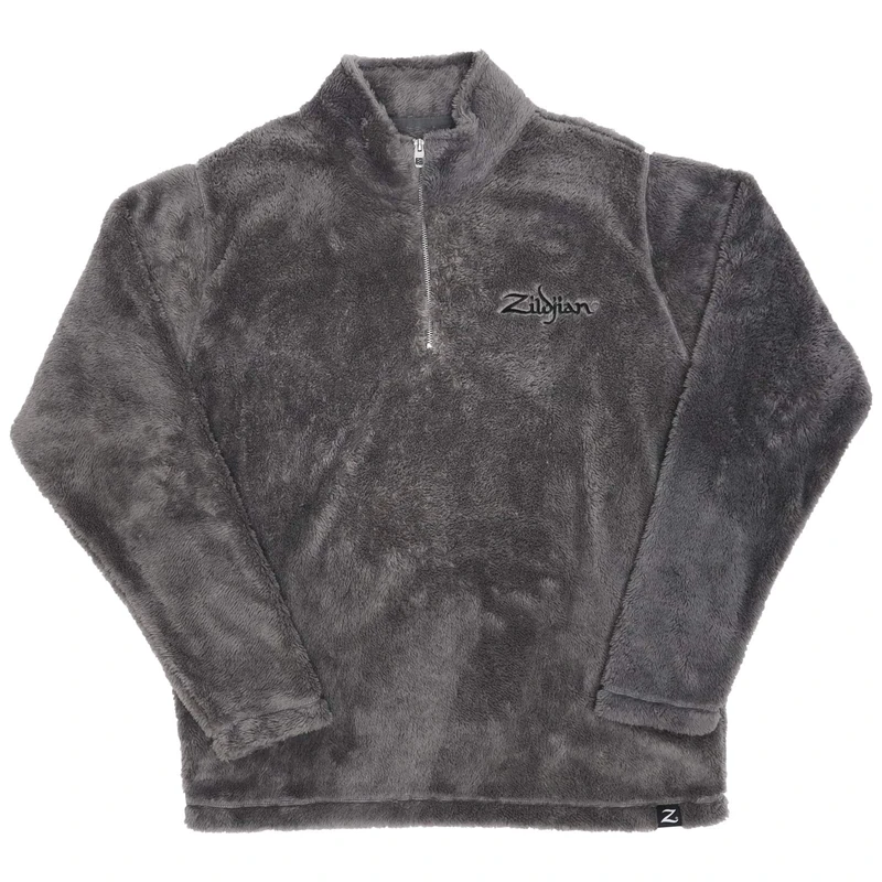 Zildjian Quarter Zip Sherpa Pullover – XL Gray - Image 1