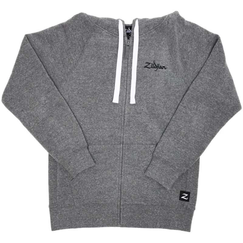 Zildjian Gray Zip Up Logo Hoodie – Small