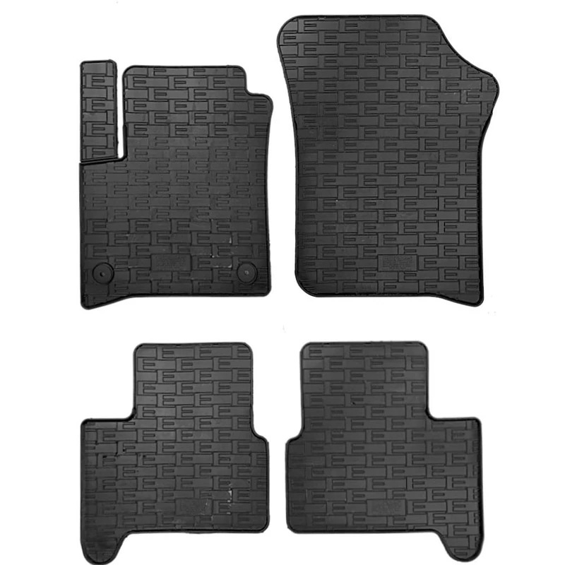 AUTO-STYLE Rubber car mats set compatible with Volkswagen e-Up/Skoda e-Citigo/Seat e-Mii 2019- (4-pieces + fixing system)