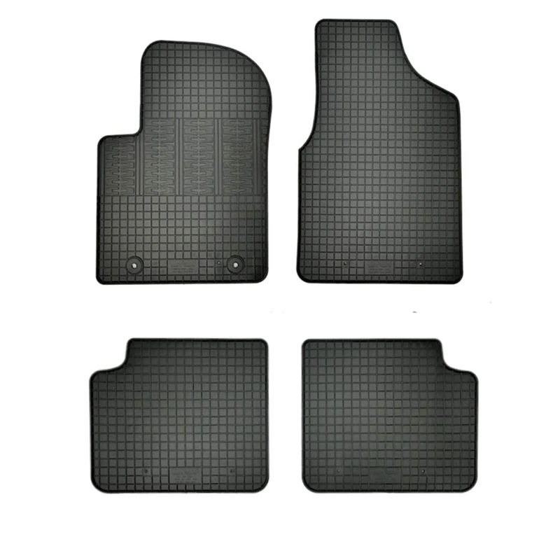 AUTO-STYLE Rubber car mats set compatible with Ford Ka II 2008-2012 (4-pieces + fixing system)