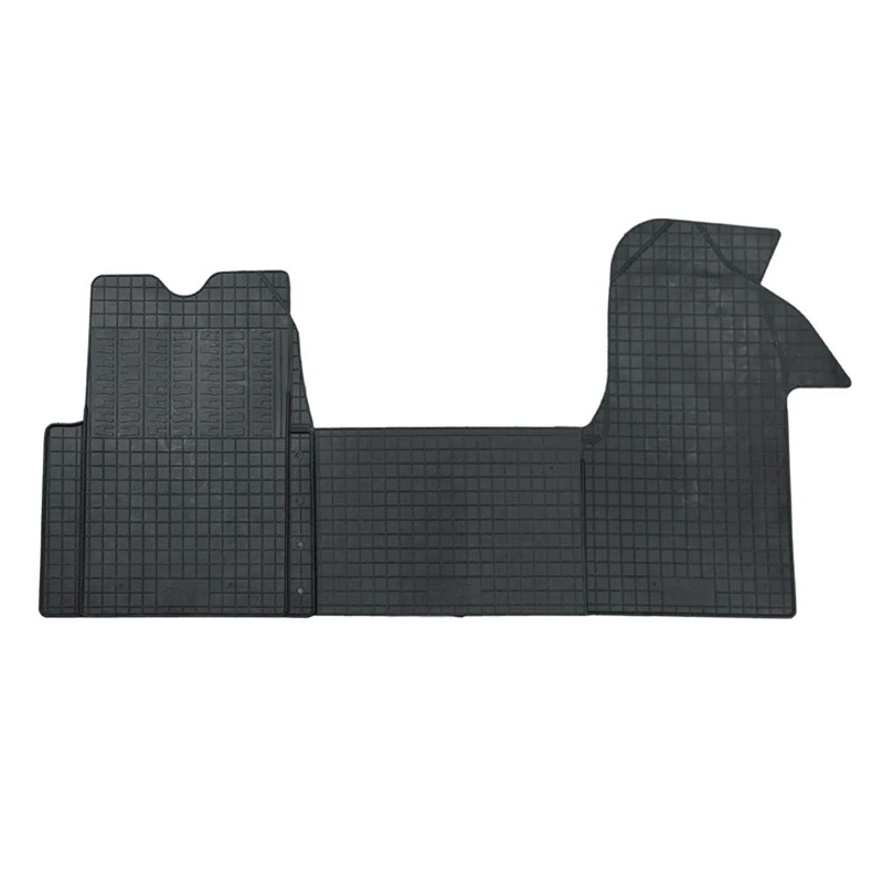 AUTO-STYLE Rubber car mats set compatible with Opel Movano & Renault Master 1998-2014 & Nissan NV400 2011- (3-pieces + fixing system)