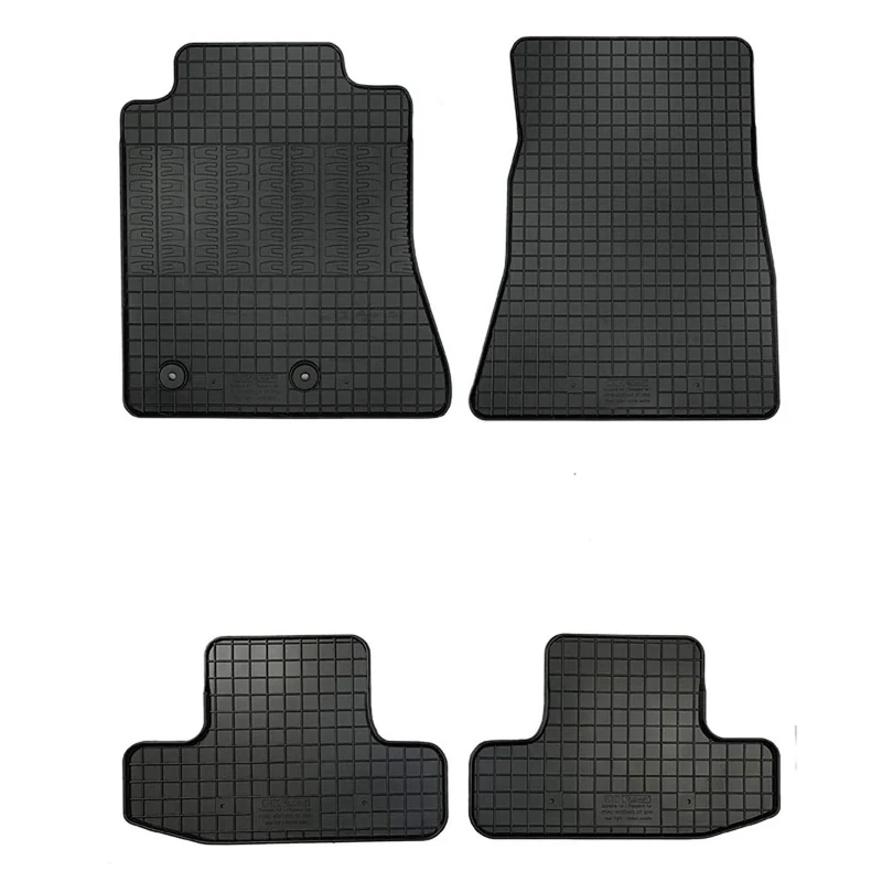 AUTO-STYLE Rubber car mats set compatible with Ford Mustang GT 2015- (4-pieces + fixing system)