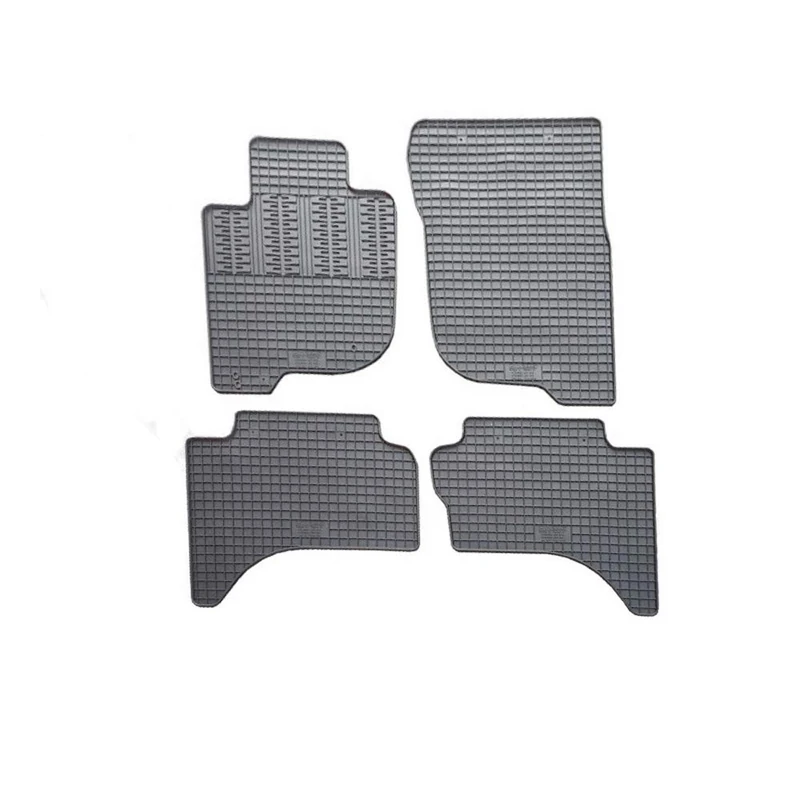 AUTO-STYLE Rubber car mats set compatible with Fiat Fullback Double Cab 2016- & Mitsubishi L200 (Triton) Double Cab 2015- (4-pieces + fixing system)