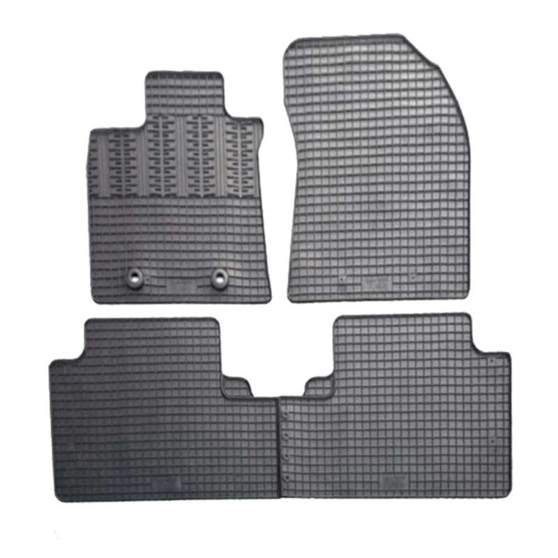 AUTO-STYLE Rubber car mats set compatible with Toyota Avensis Sedan/Kombi 2009-2015 (4-pieces + fixing system)