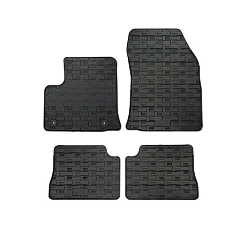 AUTO-STYLE Rubber car mats set compatible with Peugeot e-208 / Opel e-Corsa F/Citroën DS3 Crossback Electric 2019- / Lancia Ypsilon EV 2024- (4-pieces + fixing system)