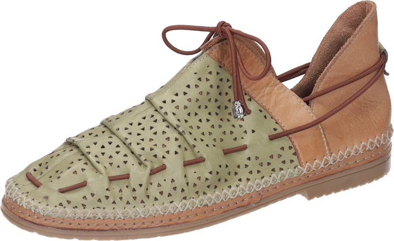 Manitu Women's 850001-71 Moccasin, Green, 7.5 UK