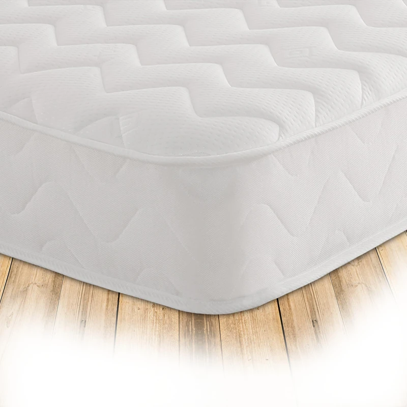 Starlight Beds Essentials Zig Zag European Double Mattress with Springs and Memory Foam. 7.5 Inch Budget Mattress. Soft Firmness, White (140x200x19cm)