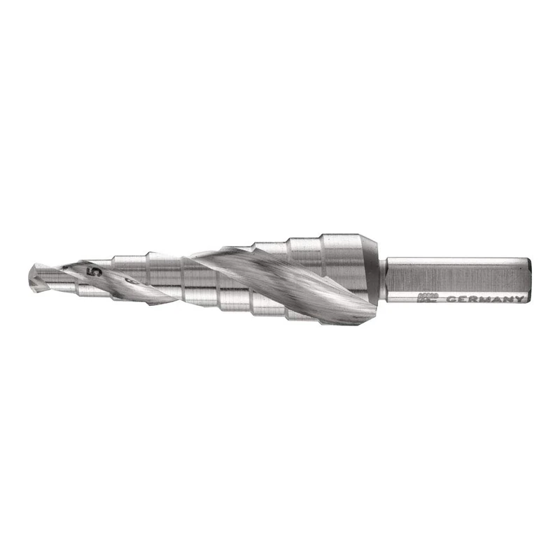 PFERD HSS Step Drill Bit | 9 Steps Diameter 4-12 mm, 3 Surface Shank Diameter 6 mm | 25201036 - for Burr-Free Drilling - Image 1