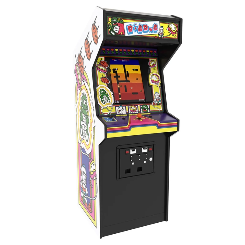 Quarter Arcades Numskull Dig Dug Collector's Edition Mini Arcade - 1/4 Scale Authentic Wooden Replica, Original ROM, Rechargeable Battery & 3W Speakers for Retro Enthusiasts [video game]